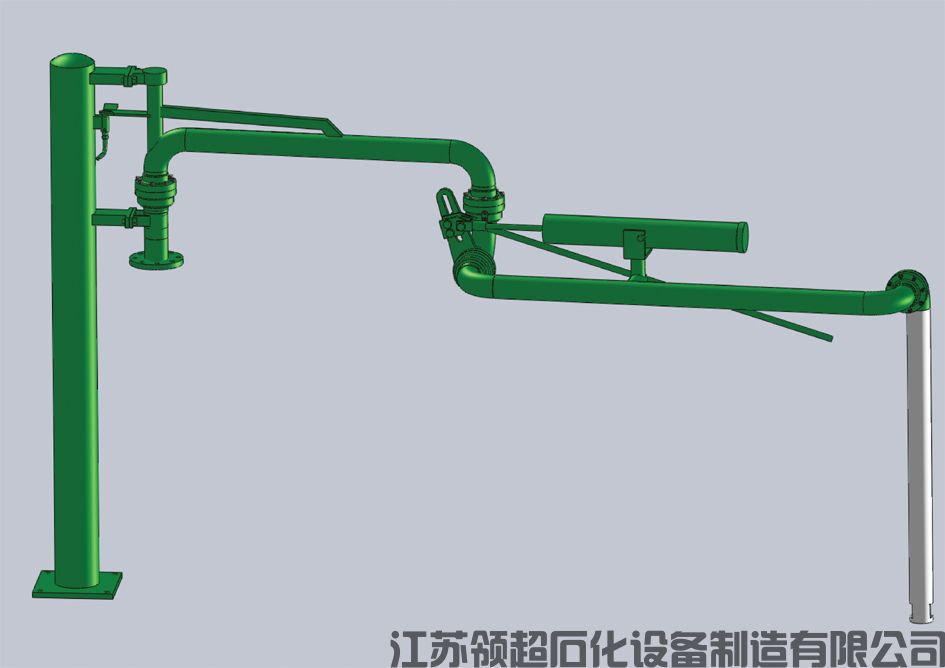 貴州六盤水市客戶定制采購的一批AL1401汽車頂部裝卸鶴管(無立柱鶴管)已通過物流發往使用現場(1)